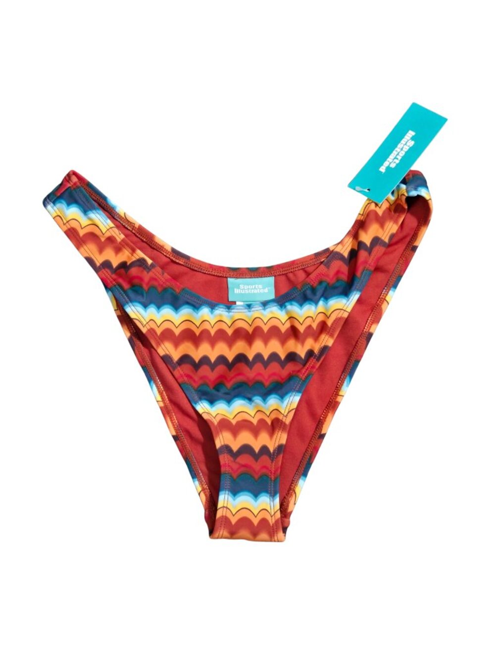 NWT | Sports Illustrated Retro Wave High-Cut Bikini Bottoms | Multi-Color Large